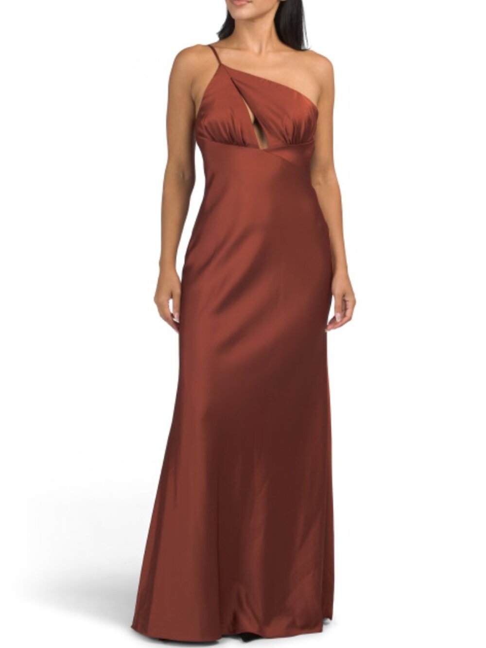LIV FOSTER One Shoulder Satin Gown